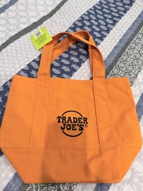 Trader Joe's Orange Canvas Mini Tote